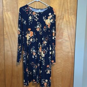 Old Navy Orange Long Sleeve Dress